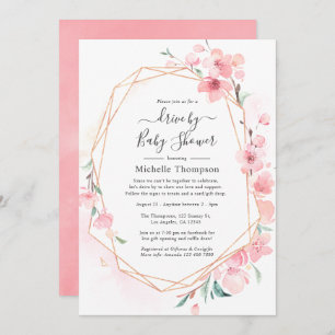 Geometrischer rosa Kirschblossom-Antrieb durch Dus Einladung