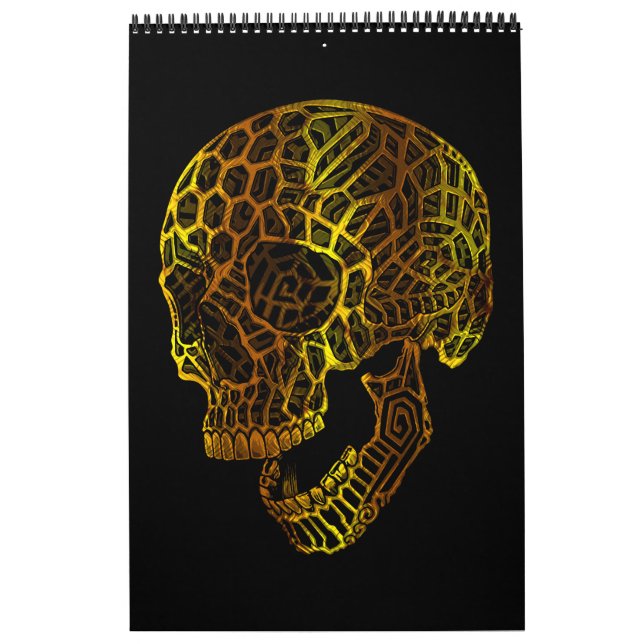 Geometrischer Schädel mit komplizierten Mustern Kalender (Titelbild)