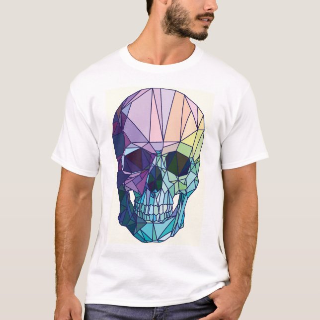 geometrischer Schädel T-Shirt (Vorderseite)