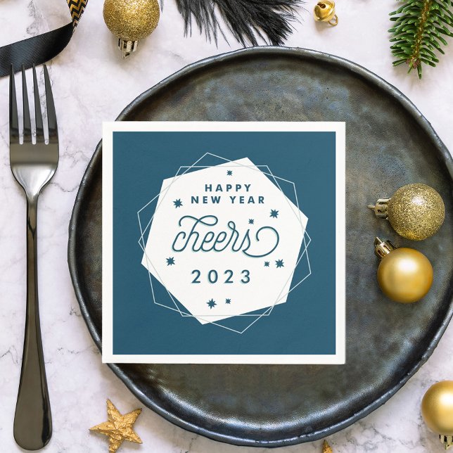 Geometrischer Schirm | Silvester-Party Serviette (Von Creator hochgeladen)