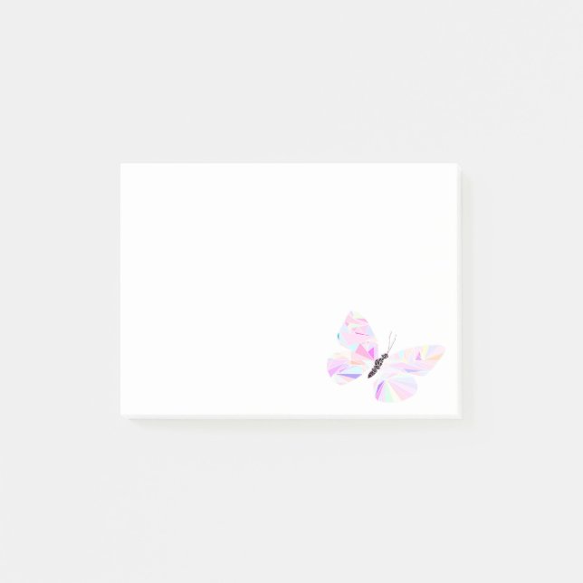 Geometrischer Schmetterling Post-it Klebezettel (Vorderseite)