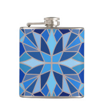 Geometrischer Sky Vinyl Wrapped Flask