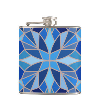 Geometrischer Sky Vinyl Wrapped Flask Flachmann