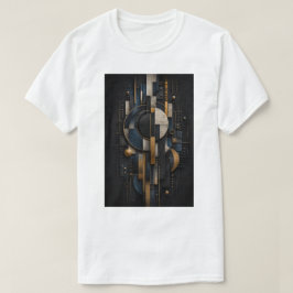 Geometrischer Sonnenfinsternis | Luxuriöse abstrak T-Shirt