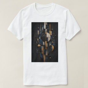 Geometrischer Sonnenfinsternis Luxuriöse abstrak T-Shirt