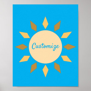 Geometrischer Sonnenkreis Thunder_Cove Poster