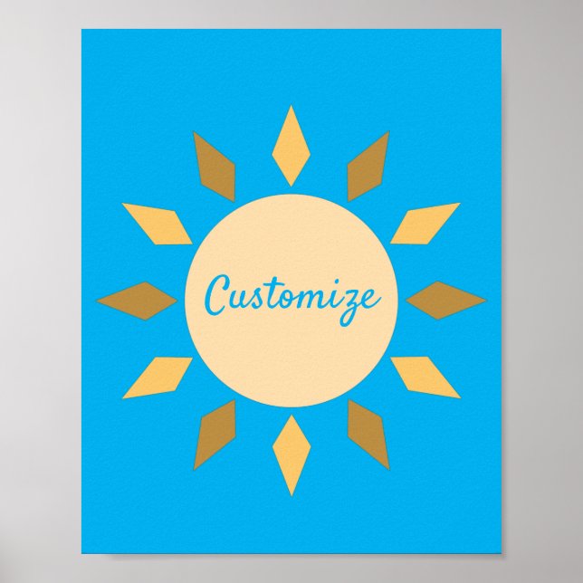 Geometrischer Sonnenkreis Thunder_Cove Poster (Vorne)