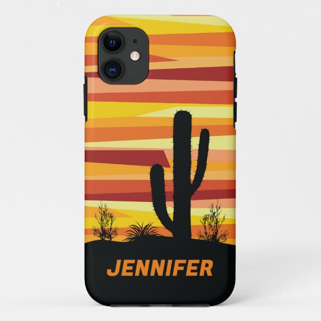 Geometrischer Sonnenuntergang Case-Mate iPhone Hülle (Rückseite)