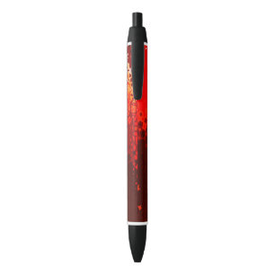Geometrischer Stift in lebhaftem Rot und Beige