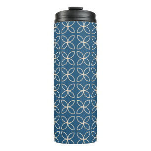 Geometrischer, stilvoller Vintager Hintergrund. Thermosbecher