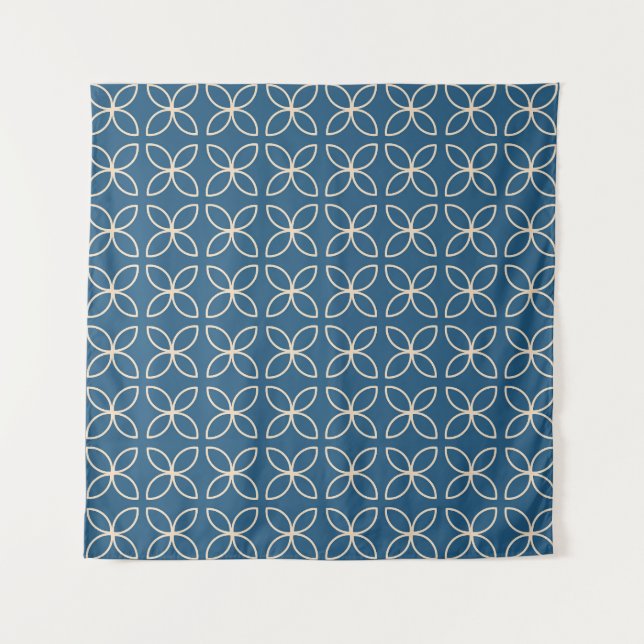 Geometrischer, stilvoller Vintager Hintergrund. Wandteppich (Vorderseite)
