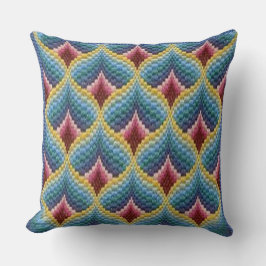 Geometrischer Tapestry Traum: Bargello Needlepoint Kissen