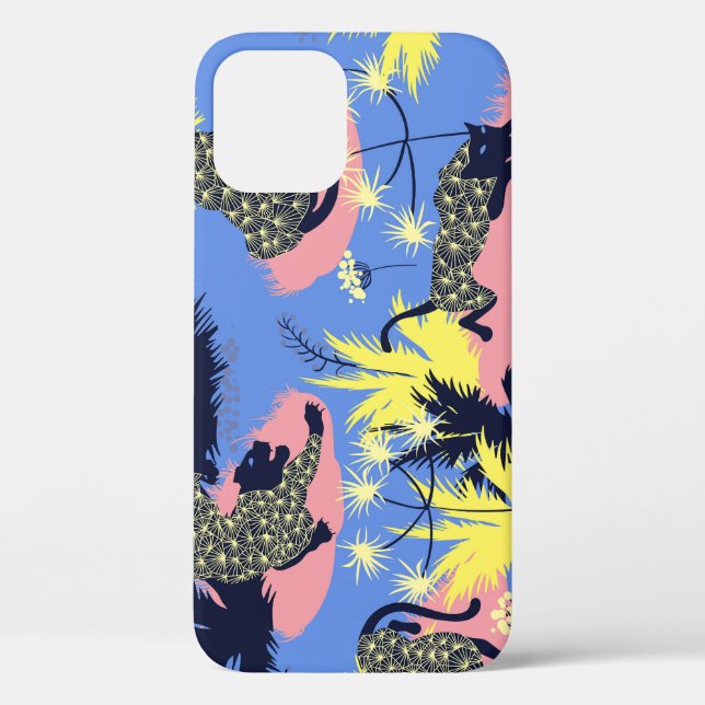 Geometrischer Tiger, Leopard: Kindermuster. Case-Mate iPhone Hülle (Rückseite)