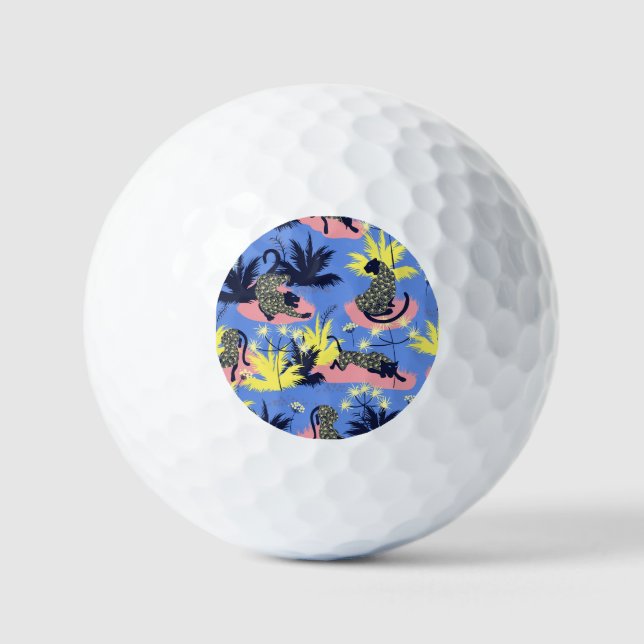 Geometrischer Tiger, Leopard: Kindermuster. Golfball (Vorderseite)