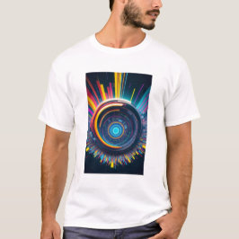 Geometrischer Trip glitch farbiger T - Shirt