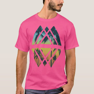 Geometrischer tropischer Strand T-Shirt