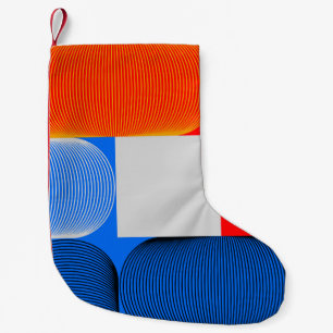 Geometrischer Übergang: abstraktes Vintages Muster Kleiner Weihnachtsstrumpf