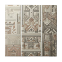 Geometrischer Vintage-Chic Haferbrei-Weichschwarz