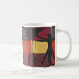 Geometrischer Vitruvian Mann Tasse