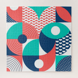 Geometrischer Wandbildhintergrund Modern Vintage Puzzle