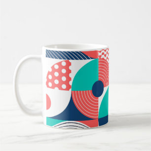 Geometrischer Wandhintergrund Modern Vintage Kaffeetasse