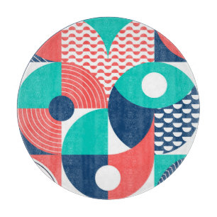 Geometrischer Wandhintergrund Modern Vintage Schneidebrett