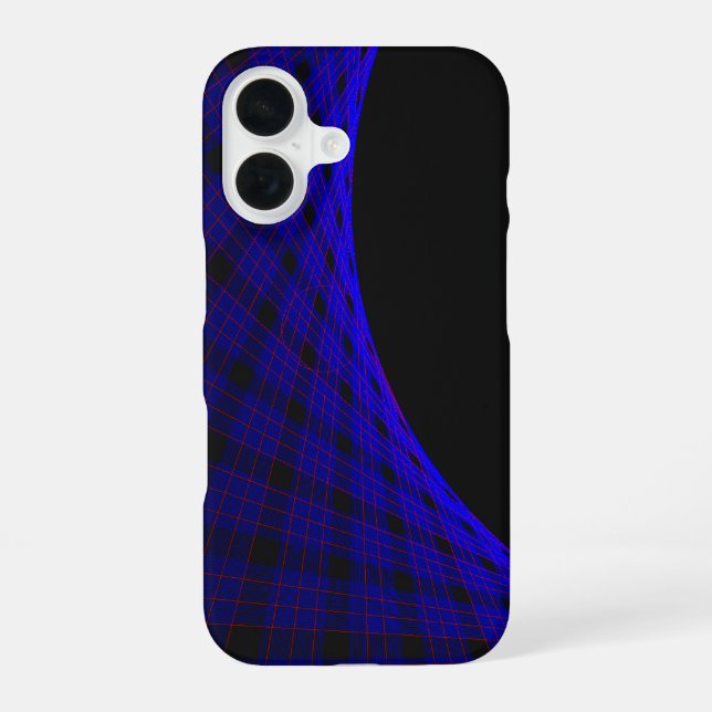 Geometrischer Weltraumteppich iPhone 16 Hülle (Rückseite)
