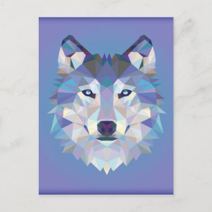 Geometrischer Wolf. Postkarte