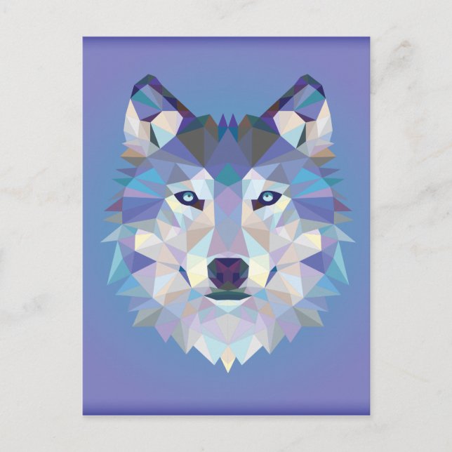 Geometrischer Wolf. Postkarte (Vorderseite)