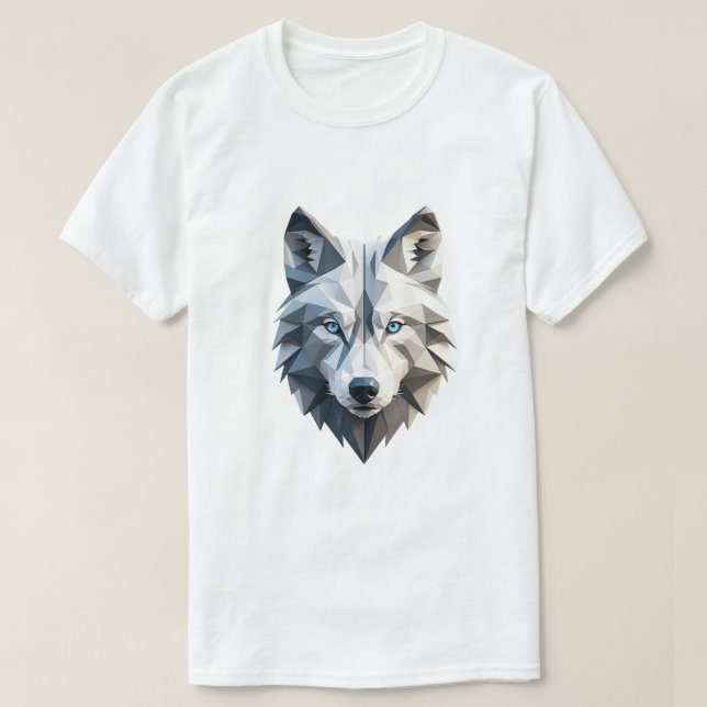 Geometrischer Wolf-T - Shirt (Design vorne)