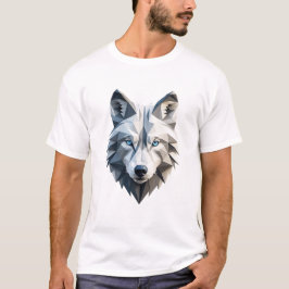 Geometrischer Wolf-T - Shirt