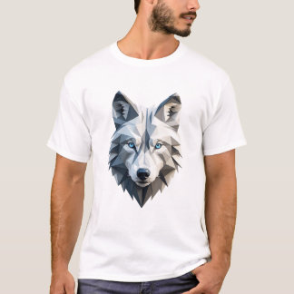 Geometrischer Wolf-T - Shirt
