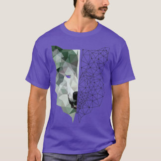Geometrischer Wolf T-Shirt