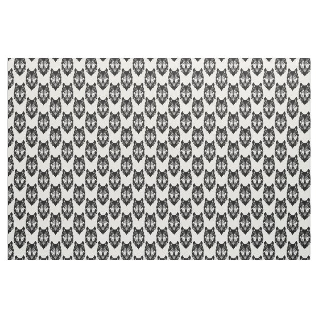 Geometrischer Wolfskopf Stoff (Yard (91,4 cm))