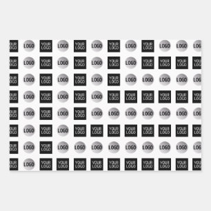Geometrisches 2 Logo Muster Design Geschenkpapier Set