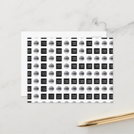 Geometrisches 2 Logo Muster Design Postkarte