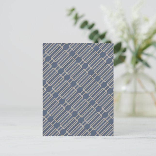 Geometrisches 3 Abstraktes Muster Postkarte (Stehend Vorderseite)