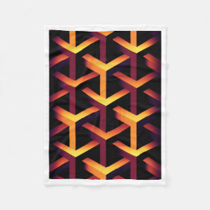 Geometrisches 3D-Optik-Illusionsmuster-Fleece-Deck Fleecedecke