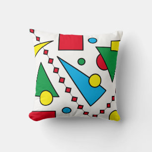 [Geometrisches Abstrakt #1] Fett primäre Farbform Kissen