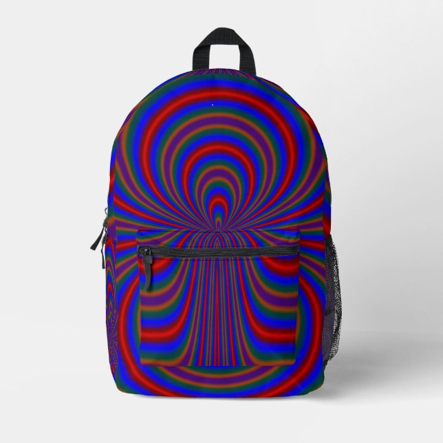 Geometrisches Abstrakt Bedruckter Rucksack (Vorderseite)