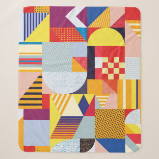 Geometrisches Abstrakt dekoratives Vintages Muster Sherpadecke