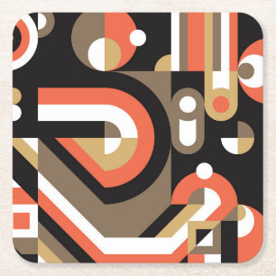 Geometrisches Abstrakt: Futuristisches Artwork-Des Rechteckiger Pappuntersetzer