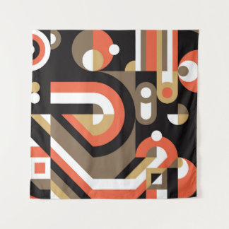 Geometrisches Abstrakt: Futuristisches Artwork-Des Wandteppich