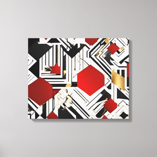 Geometrisches Abstrakt Leinwanddruck (Vorderseite)