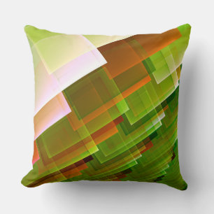 Geometrisches abstrakt orangefarbenes Muster Kissen
