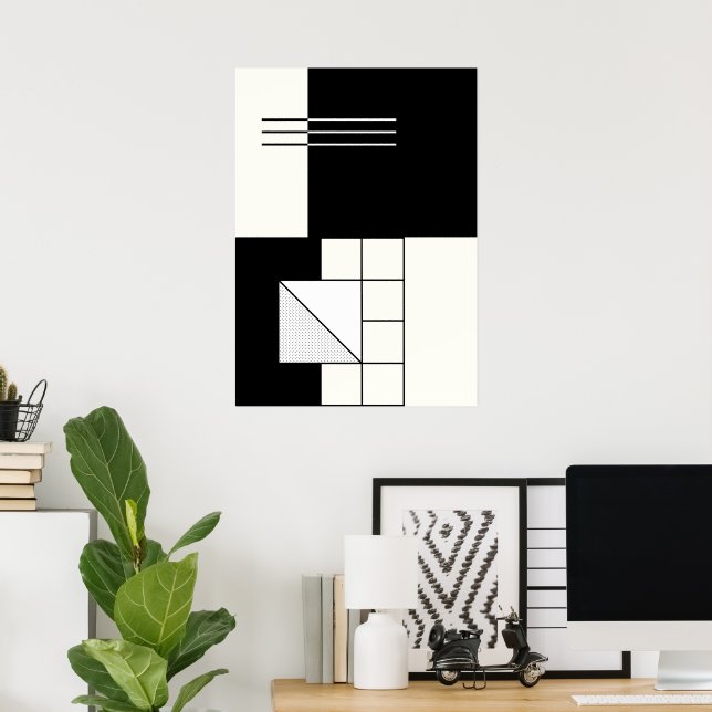 Geometrisches Abstrakt Poster (Heimbüro)