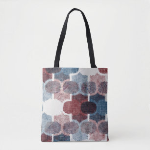 Geometrisches Abstrakt Red Blue Muster