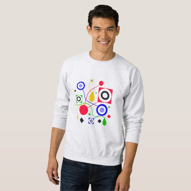 Geometrisches abstrakt sweatshirt (Vorne ganz)
