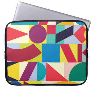 Geometrisches Abstrakt: Vintages Nahtloses Muster. Laptopschutzhülle