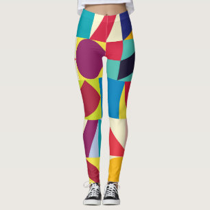 Geometrisches Abstrakt: Vintages Nahtloses Muster. Leggings